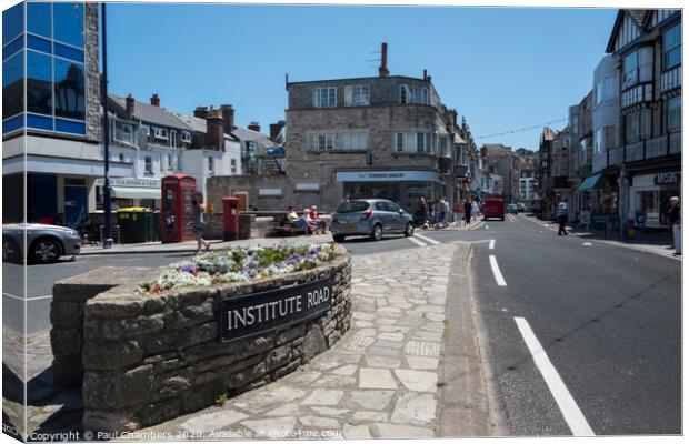 Institute Road Swanage  Canvas Print by Paul Chambers