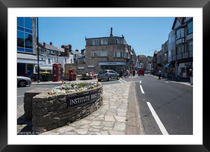 Institute Road Swanage  Framed Mounted Print by Paul Chambers