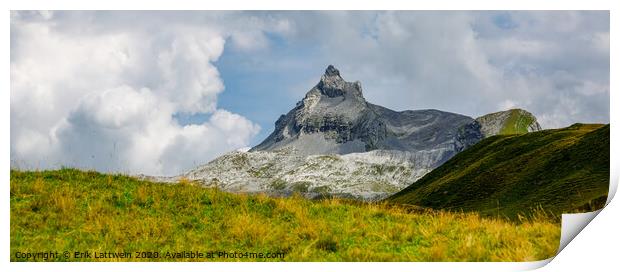 The Swiss Alps at Melchsee Frutt Print by Erik Lattwein