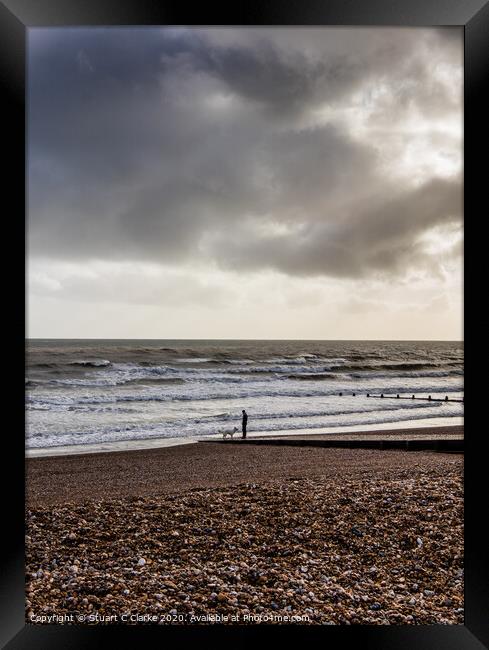 One man and his dog. Framed Print by Stuart C Clarke