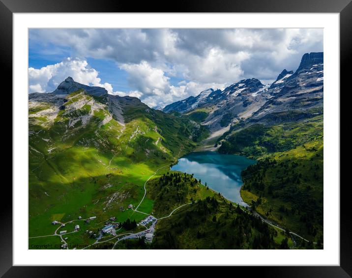 Wonderful Mountain Lake in the Swiss Alps Framed Mounted Print by Erik Lattwein