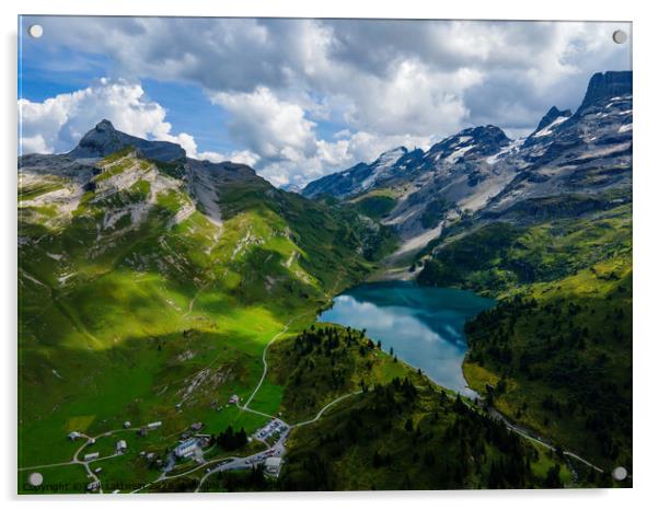 Wonderful Mountain Lake in the Swiss Alps Acrylic by Erik Lattwein