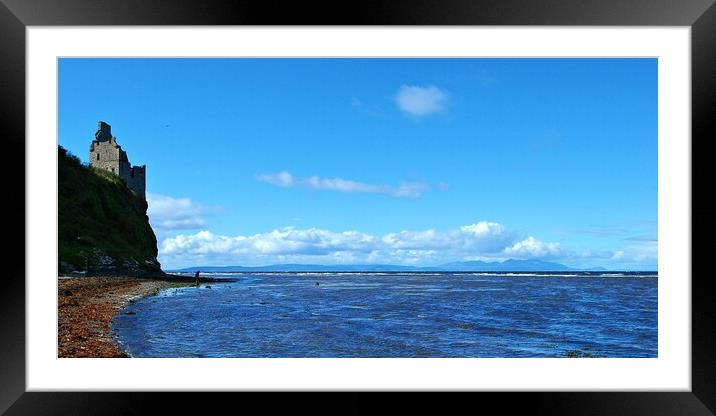 Isle of Arran panorama from Greenan, Ayr Framed Mounted Print by Allan Durward Photography