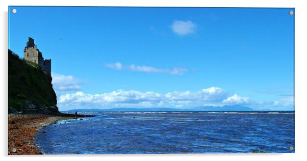 Isle of Arran panorama from Greenan, Ayr Acrylic by Allan Durward Photography