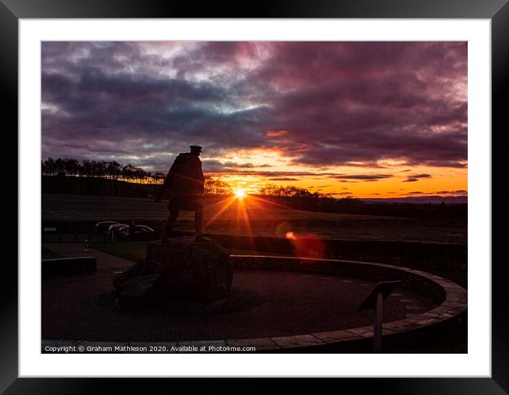 David Stirling Memorial sunset Framed Mounted Print by Graham Mathieson