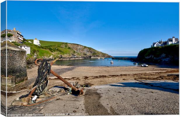 Anchor on the slipway at Port Isaac Canvas Print by Rosie Spooner