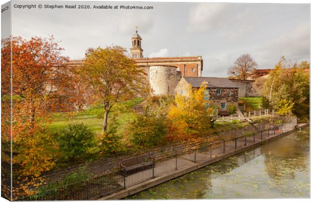 Autumn by the River Foss Canvas Print by Stephen Read
