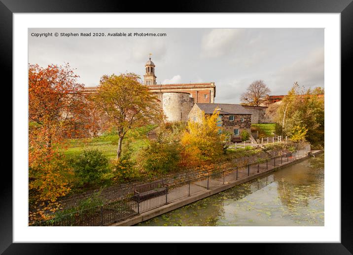 Autumn by the River Foss Framed Mounted Print by Stephen Read