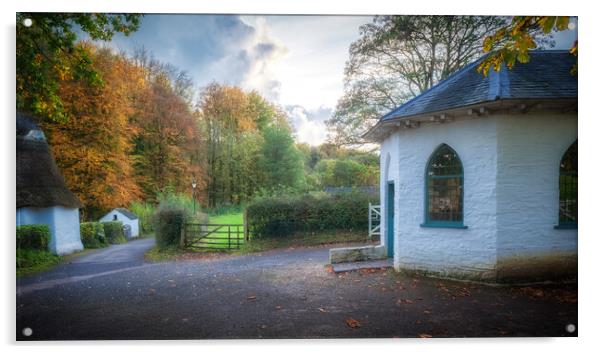 St Fagans Autumn Acrylic by Richard Downs