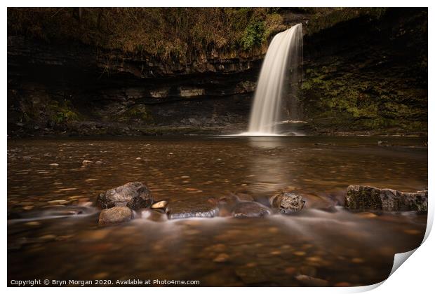 Sgwd Gwladys waterfall, the lady falls Print by Bryn Morgan