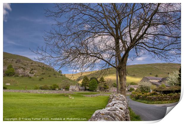 Buckden Village, Yorkshire Dales Print by Tracey Turner