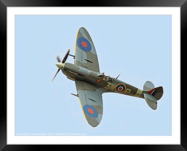 Spitfire MK XVI e Framed Mounted Print by Geoff Walker