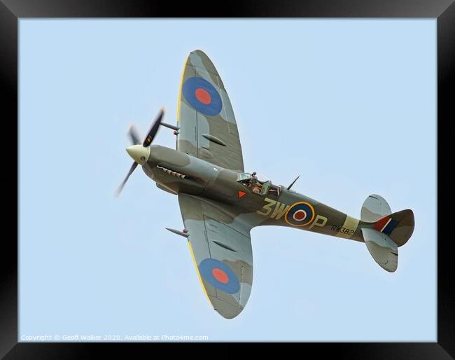 Spitfire MK XVI e Framed Print by Geoff Walker