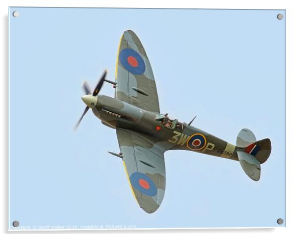 Spitfire MK XVI e Acrylic by Geoff Walker