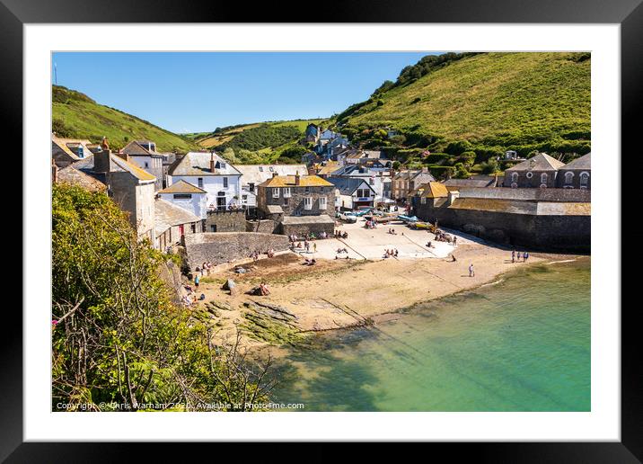Port Isaac beach and harbour, Cornwall Framed Mounted Print by Chris Warham