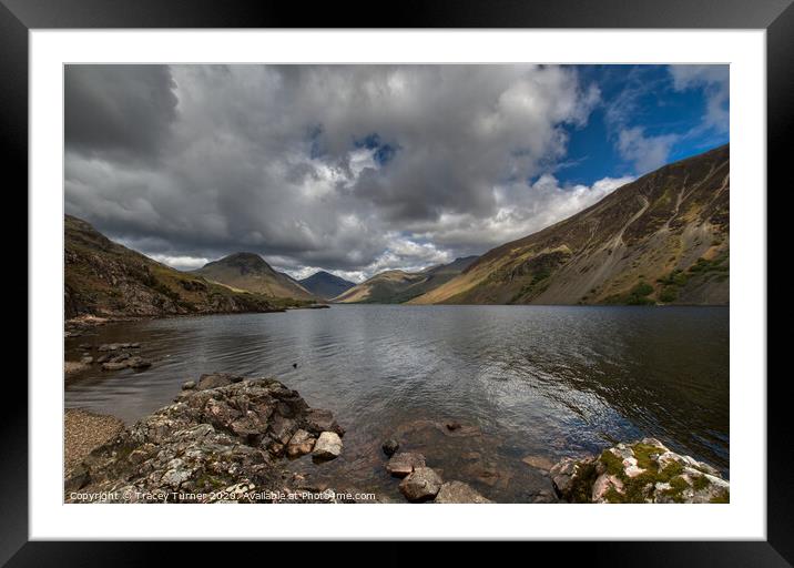 Scaffell Pike, Great Gable at Wast Water Framed Mounted Print by Tracey Turner