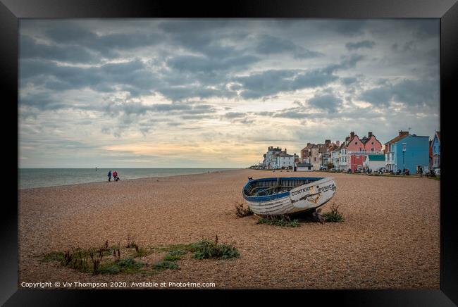 Shingle Beach Framed Print by Viv Thompson