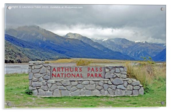 Arhur’s Pass National Park, New Zealand Acrylic by Laurence Tobin