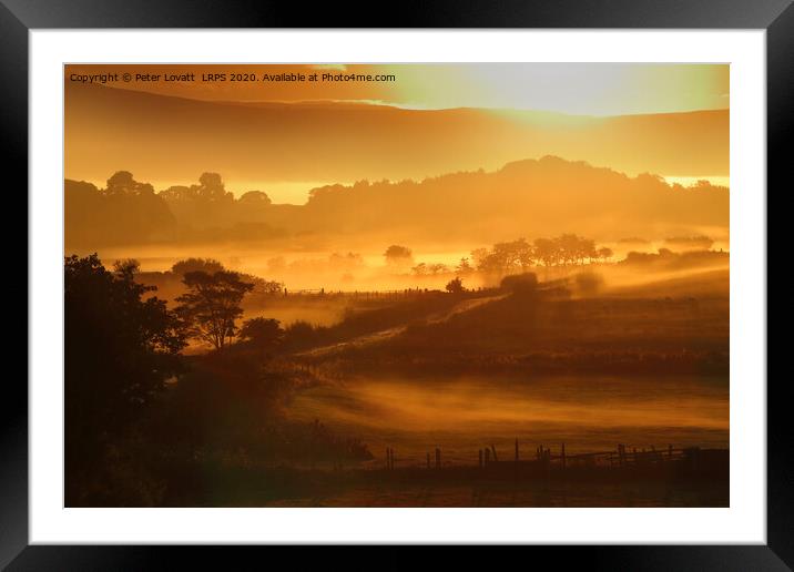 Lune Valley sunrise, Lonsdale Framed Mounted Print by Peter Lovatt  LRPS