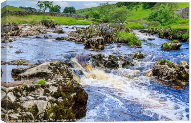 River Wharfe in Langstrothdale, Yorkshire Dales Canvas Print by Chris Warham