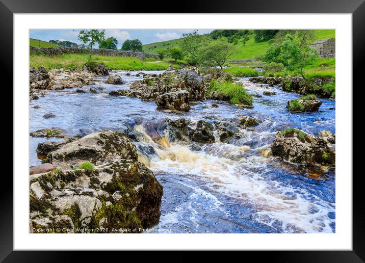 River Wharfe in Langstrothdale, Yorkshire Dales Framed Mounted Print by Chris Warham