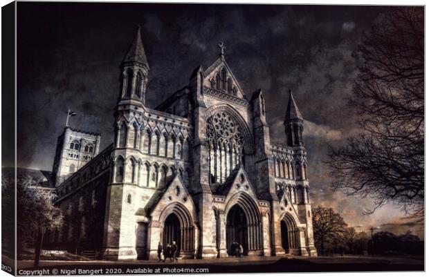 The Cathedral & Abbey Church of Saint Albans Canvas Print by Nigel Bangert