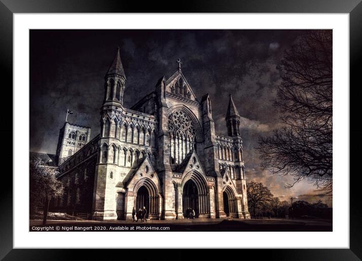 The Cathedral & Abbey Church of Saint Albans Framed Mounted Print by Nigel Bangert