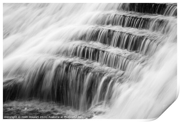 Linton Fall Weir, Grassington Print by Heidi Stewart