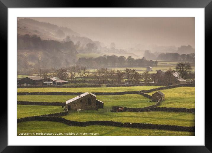 Gunnerside, Yorkshire Dales Framed Mounted Print by Heidi Stewart