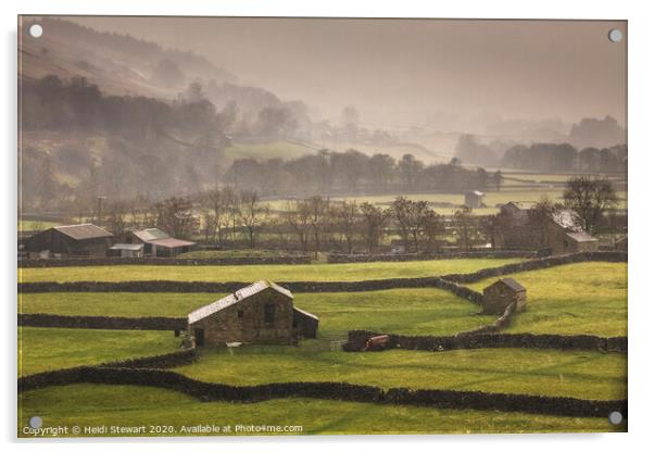 Gunnerside, Yorkshire Dales Acrylic by Heidi Stewart