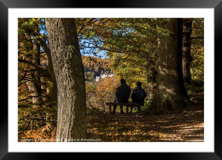 Autumn woods,  Bolton Abbey Estate. Framed Mounted Print by Chris North