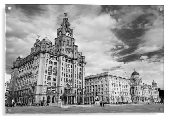 Iconic Three Graces of Liverpool Acrylic by Jason Wells