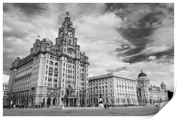 Iconic Three Graces of Liverpool Print by Jason Wells