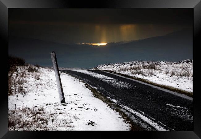 Askrigg Common in Winter Framed Print by Heidi Stewart