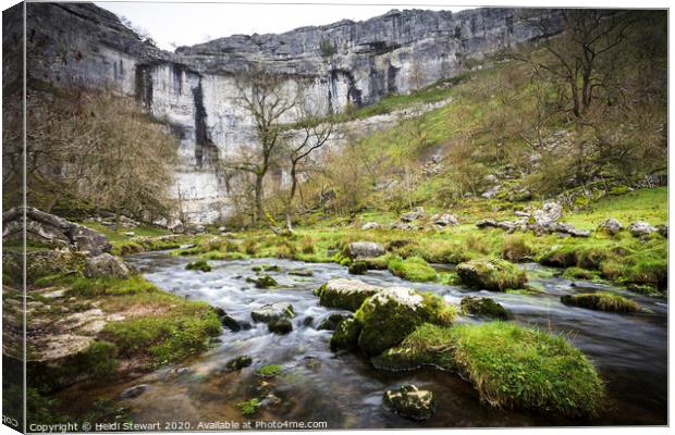 Malham Cove in the Yorkshire Dales Canvas Print by Heidi Stewart