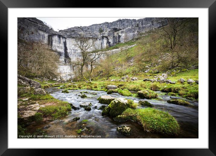 Malham Cove in the Yorkshire Dales Framed Mounted Print by Heidi Stewart