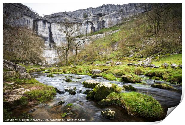 Malham Cove in the Yorkshire Dales Print by Heidi Stewart