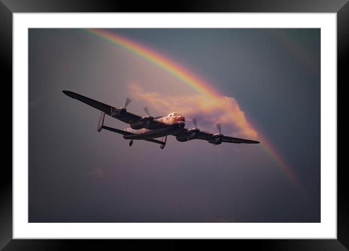 Lancaster Bomber Storm Framed Mounted Print by J Biggadike