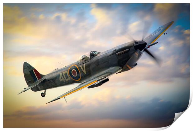 Supermarine Spitfire TE311 Print by J Biggadike