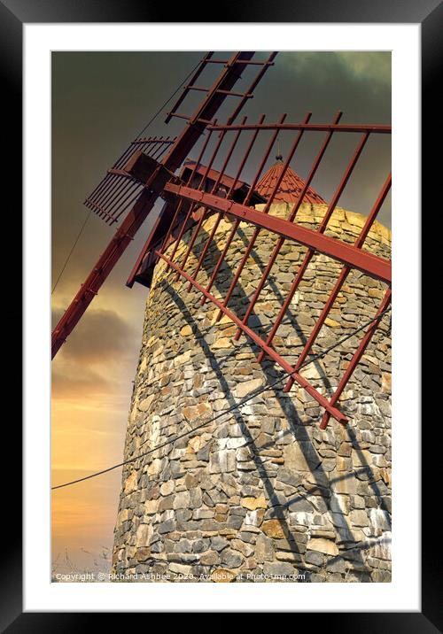 Windmill sails Framed Mounted Print by Richard Ashbee