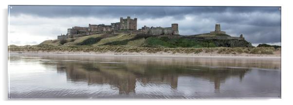 Bamburgh Castle Panoramic Acrylic by Northeast Images