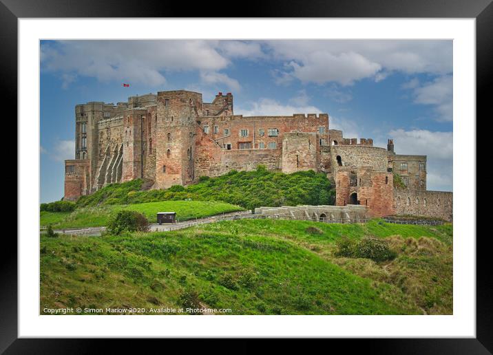 Bamburgh Castle in Northumberland Framed Mounted Print by Simon Marlow