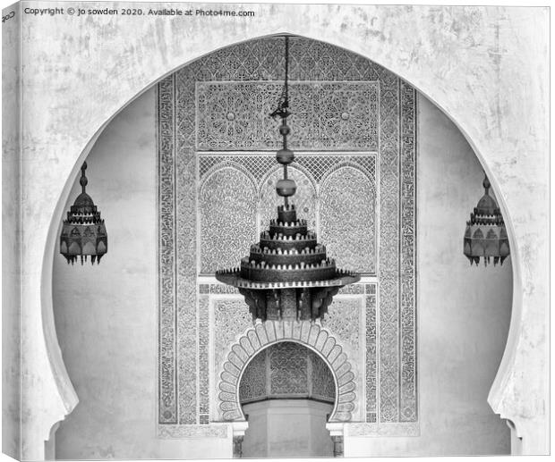 Arabic Architecture Canvas Print by Jo Sowden