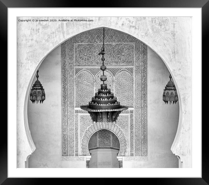 Arabic Architecture Framed Mounted Print by Jo Sowden