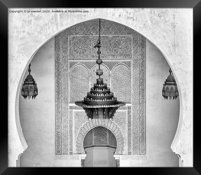 Arabic Architecture Framed Print by Jo Sowden