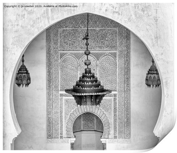 Arabic Architecture Print by Jo Sowden