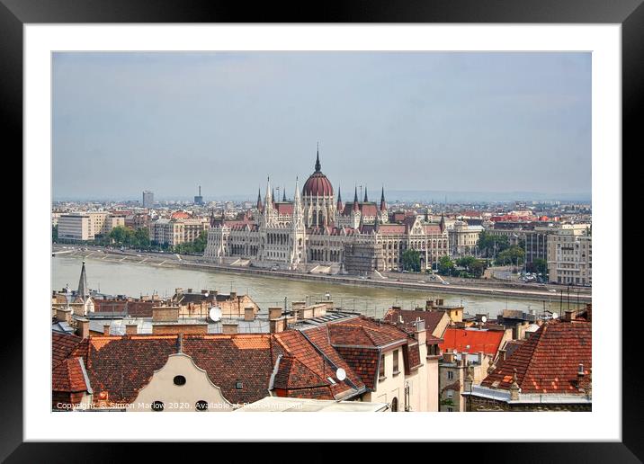 Budapest Parliament Building in Hungary Framed Mounted Print by Simon Marlow