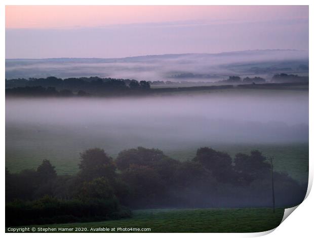 Enchanting Misty Cornwall Print by Stephen Hamer