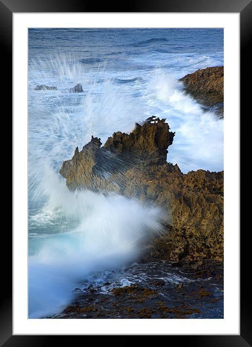 Carved by the Sea Framed Mounted Print by Mike Dawson