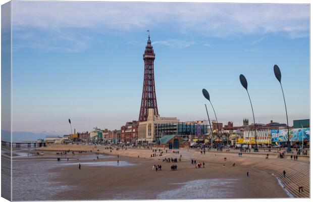 Blackpool Tower Canvas Print by Mike Hughes